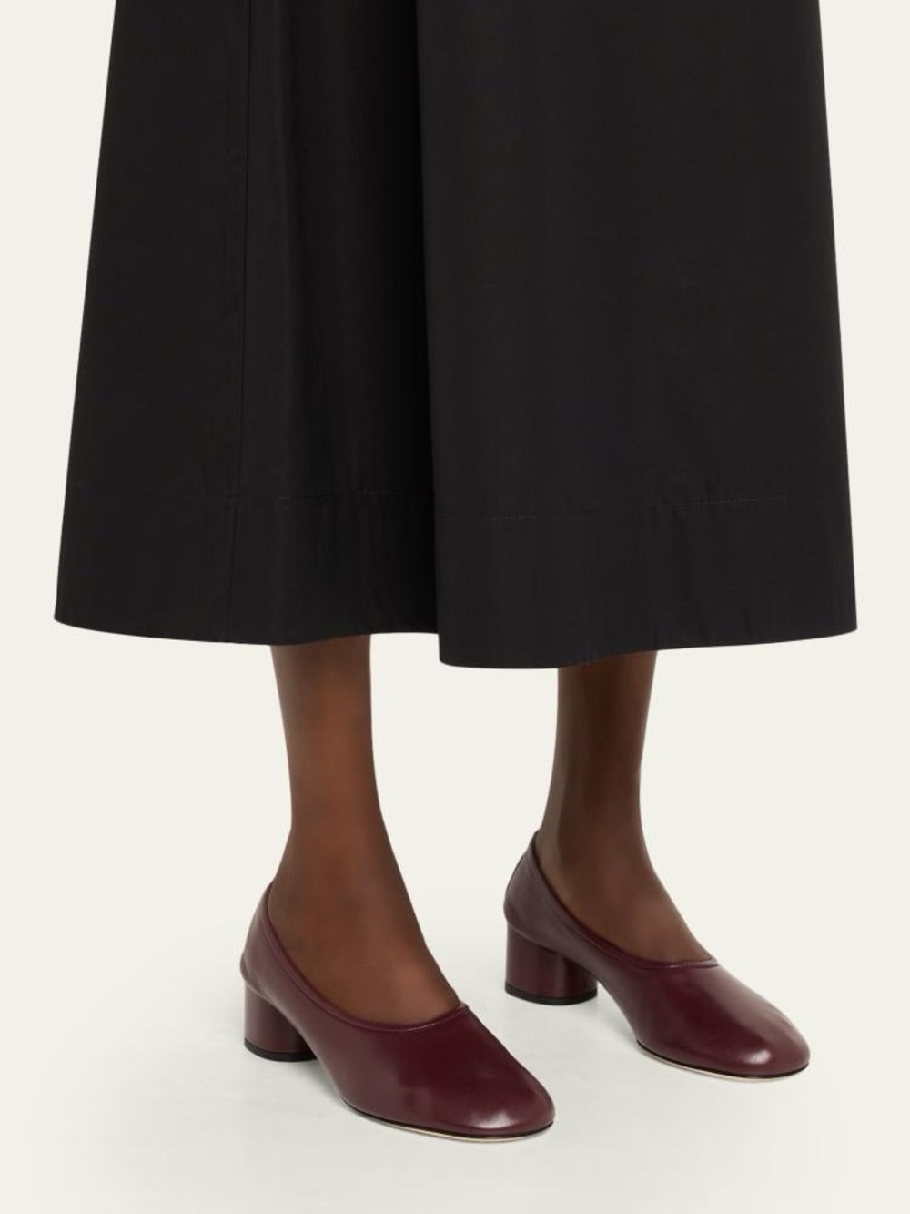 Dear Frances Balla Leather Pumps Bordeaux Burgundy Block Heel 38 Italy